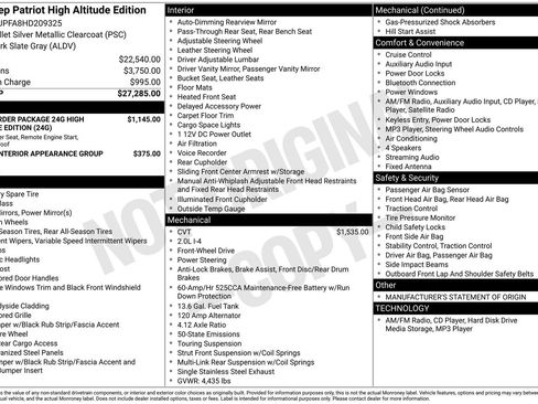 Used 2017 Jeep Patriot High Altitude FWD image 6