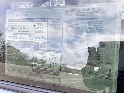 New 2026 MAZDA CX-90 Plug-In Hybrid w/Premium Sport image 14