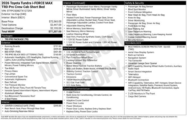 Certified 2026 Toyota Tundra TRD Pro AWD/4WD image 33