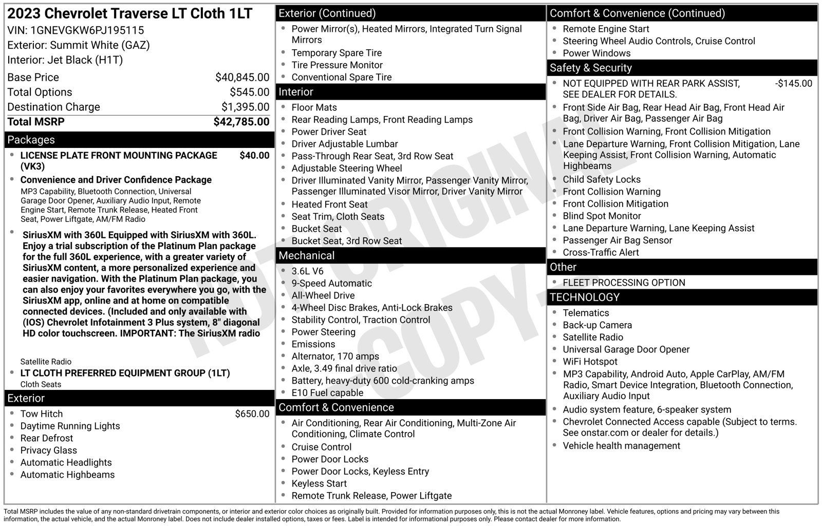 Certified 2023 Chevrolet Traverse LT AWD/4WD image 37
