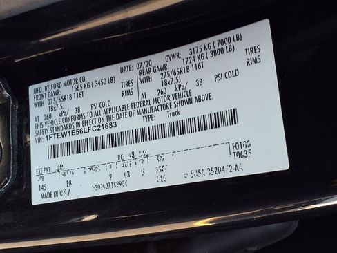 Used 2020 Ford F150 XLT w/ Equipment Group 302A Luxury AWD/4WD image 24