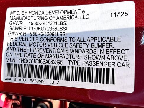 New 2025 Honda Accord SE image 18