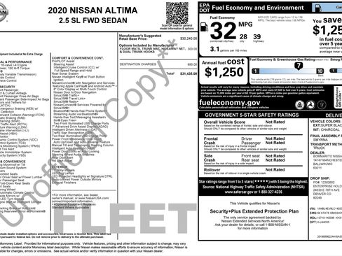 Used 2020 Nissan Altima 2.5 SL FWD image 2