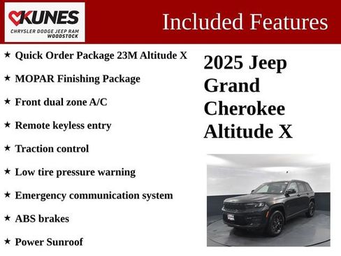 New 2025 Jeep Grand Cherokee Altitude w/ MOPAR Finishing Package AWD/4WD image 3