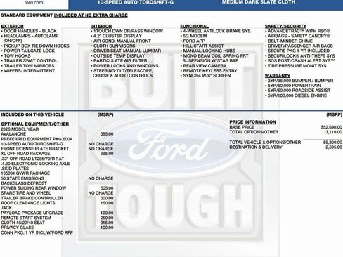 New 2026 Ford F250 XL w/ XL Off-Road Package image 2