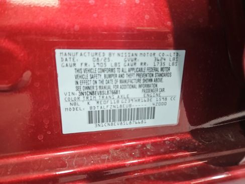 New 2025 Nissan Versa SV w/ Trunk Package image 27