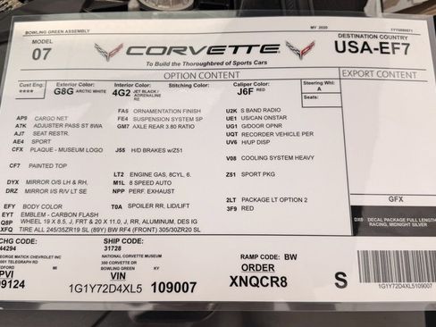 Used 2020 Chevrolet Corvette Stingray Preferred Cpe w/ 2LT Preferred Equipment Group image 18