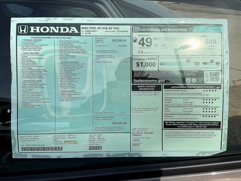 New 2026 Honda Civic Sport Touring image 22