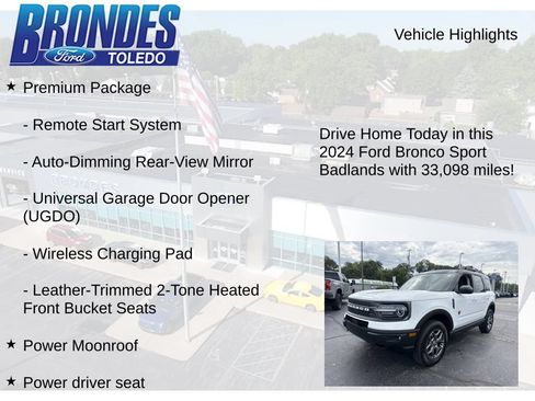 Used 2024 Ford Bronco Sport Badlands w/ Premium Package AWD/4WD image 17
