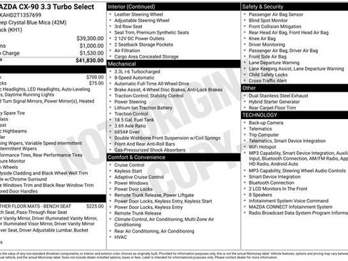 Certified 2026 MAZDA CX-90 3.3 Turbo w/ Select Package AWD/4WD image 29