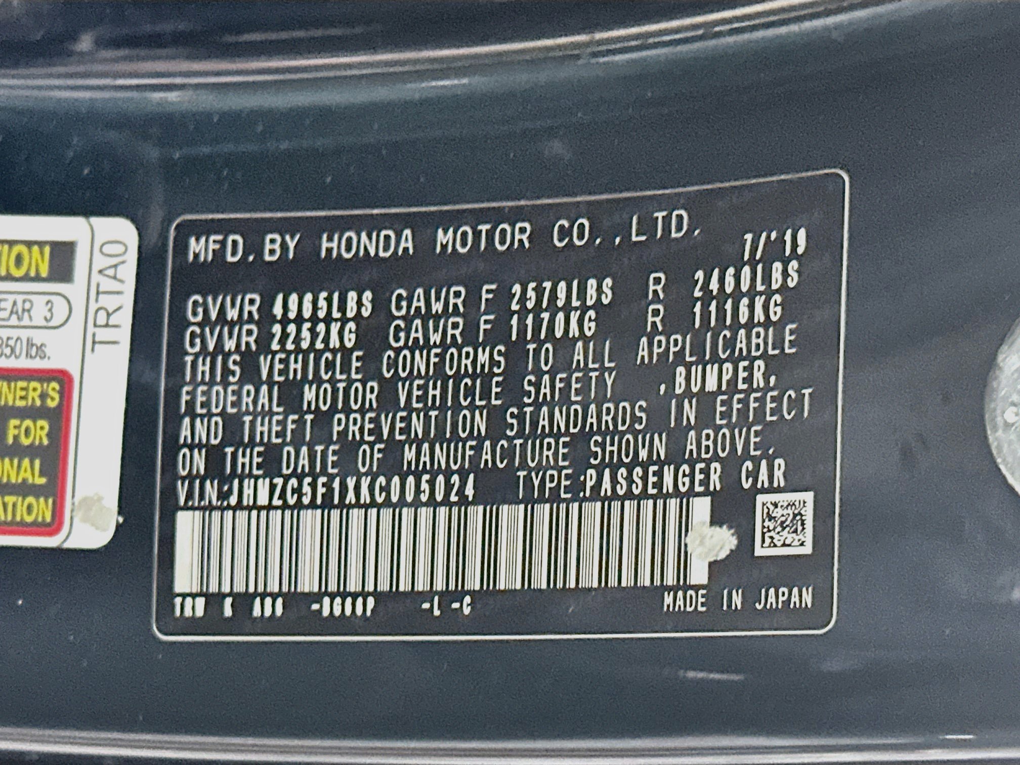 Used 2019 Honda Clarity Plug-In Hybrid image 12