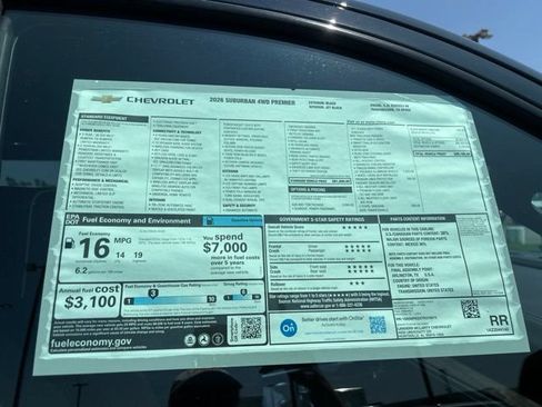 New 2026 Chevrolet Suburban Premier w/ Sun And Tow Package AWD/4WD image 37