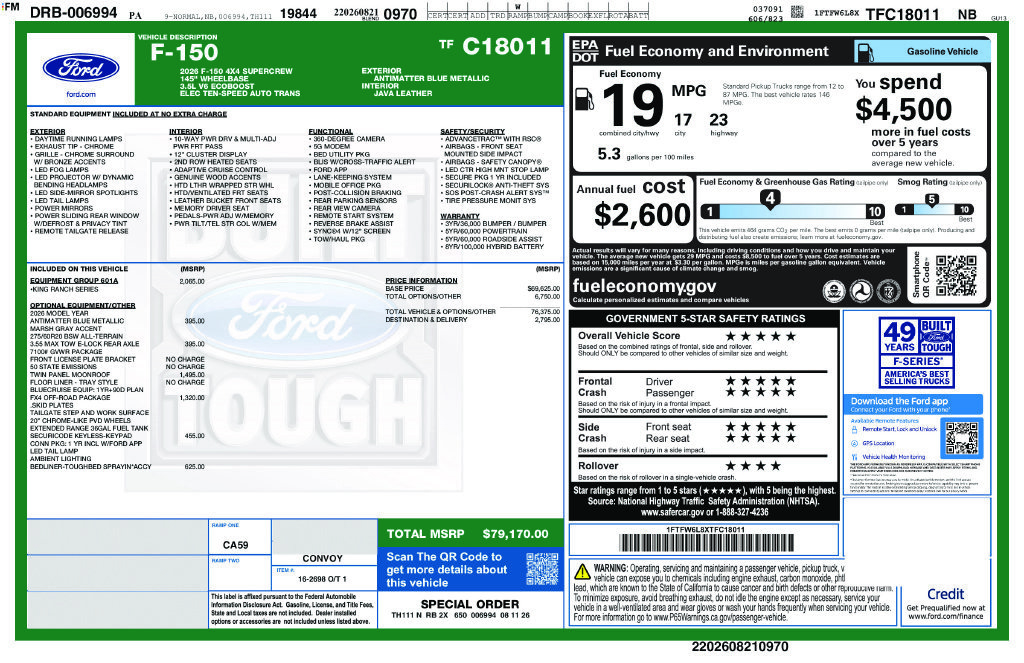 New 2026 Ford F150 King Ranch w/ Equipment Group 601A High AWD/4WD image 5