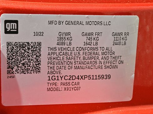 Used 2023 Chevrolet Corvette Stingray Premium Cpe w/ Z51 Performance Package image 17