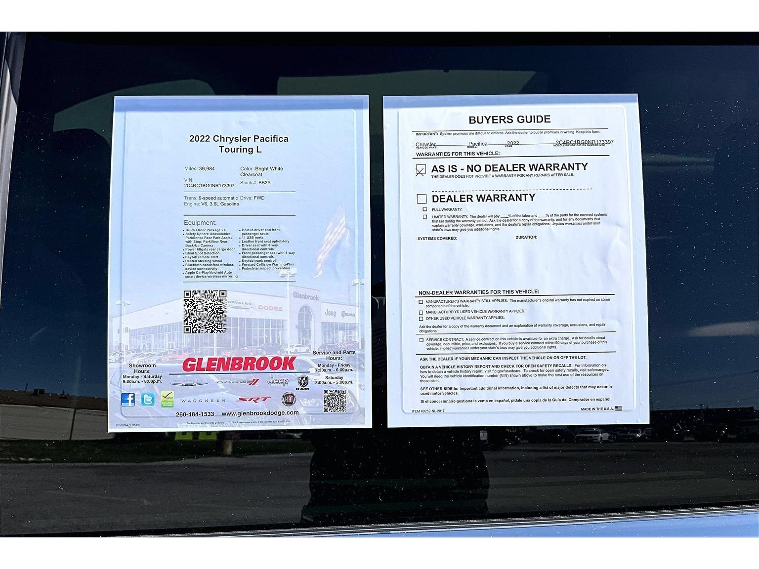 Certified 2022 Chrysler Pacifica Touring-L FWD image 58