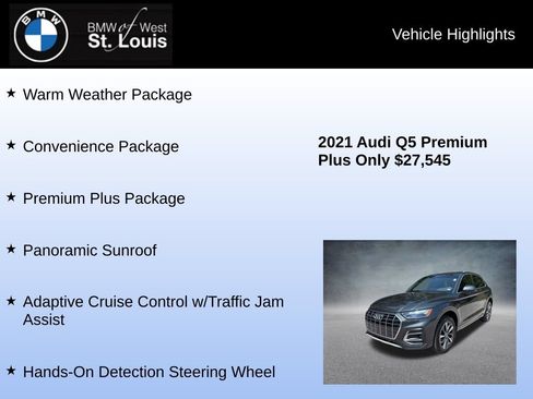 Used 2021 Audi Q5 2.0T Premium Plus w/ Premium Plus Package AWD/4WD image 8