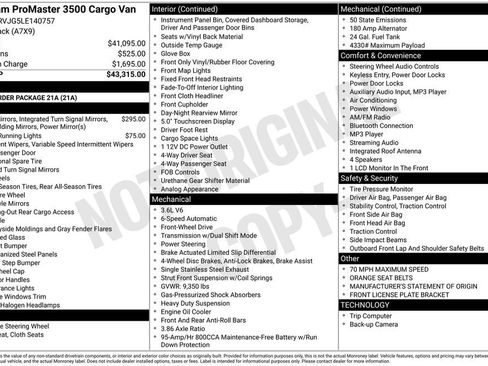 Used 2020 RAM ProMaster 3500 image 17