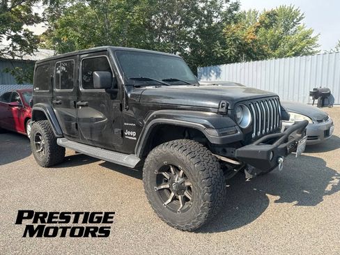 Used 2019 Jeep Wrangler Unlimited Sahara w/ Uconnect 4C Nav & Sound Group AWD/4WD image 1