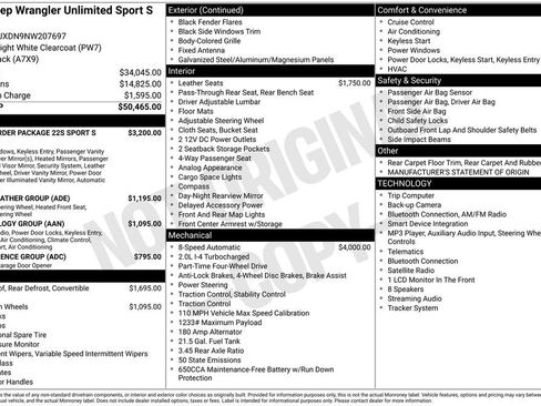 Used 2022 Jeep Wrangler Unlimited Sport AWD/4WD image 15
