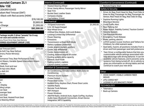 Used 2024 Chevrolet Camaro ZL1 image 36