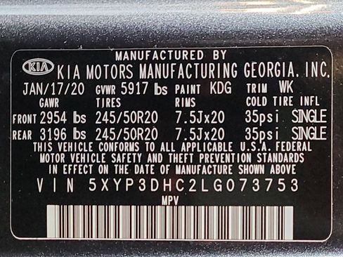 Used 2020 Kia Telluride EX w/ EX Premium Package AWD/4WD image 33