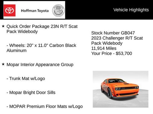 Used 2023 Dodge Challenger R/T Scat Pack RWD image 10
