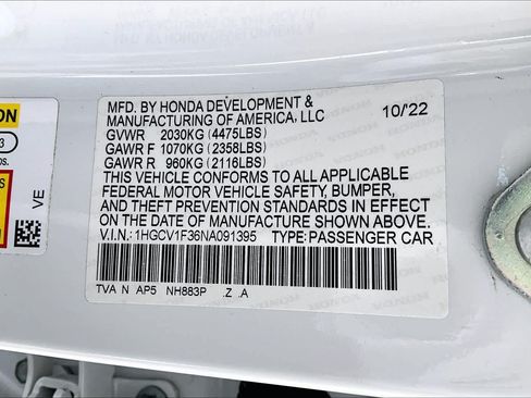 Certified 2022 Honda Accord Sport image 35
