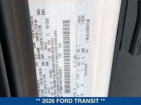 New 2026 Ford Transit 350 Low Roof RWD image 20