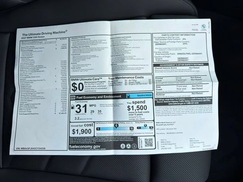 New 2027 BMW 530i w/ Premium Package RWD image 28