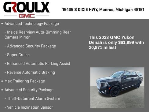 Used 2023 GMC Yukon Denali w/ Advanced Technology Package image 29