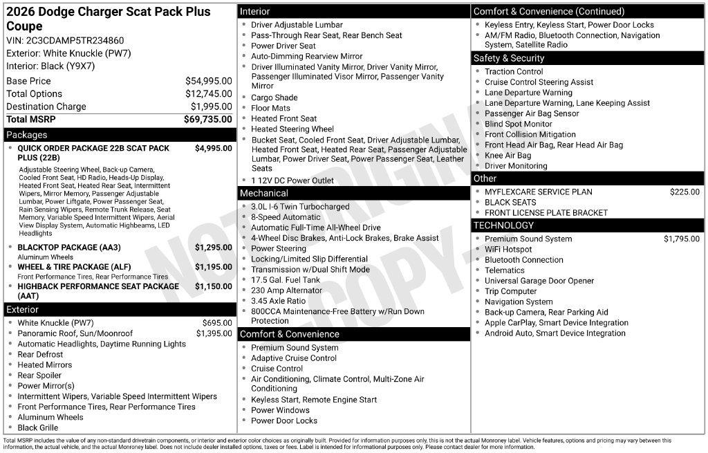 New 2026 Dodge Charger Scat Pack AWD/4WD image 6