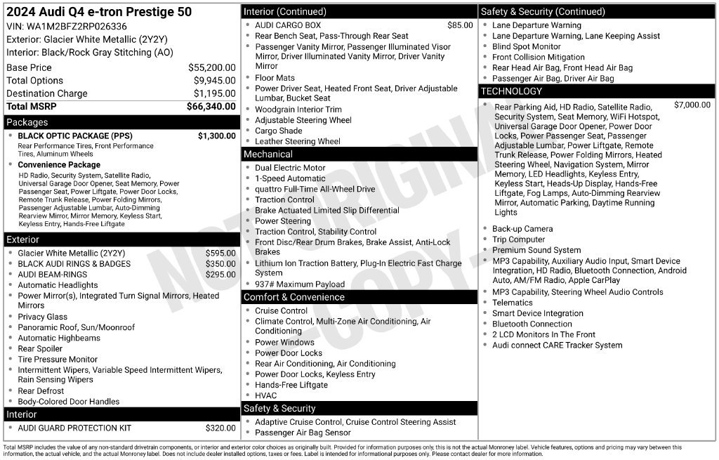 Certified 2024 Audi Q4 e-tron Prestige w/ Black Optic Package AWD/4WD image 40