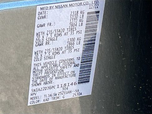 Used 2023 Nissan Murano Platinum w/ Cargo Package image 33