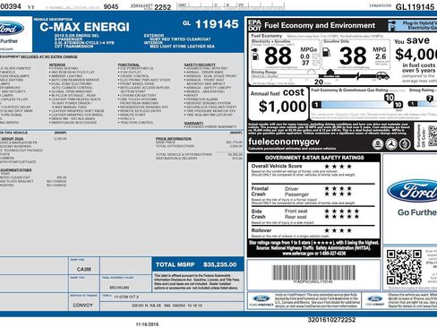 Used 2016 Ford C-MAX Energi SEL w/ Equipment Group 302A FWD image 37