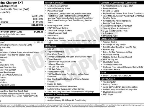 Used 2022 Dodge Charger SXT w/ Leather Interior Group image 17