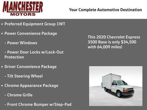 Used 2020 Chevrolet Express 3500 w/ Power Convenience Package image 2