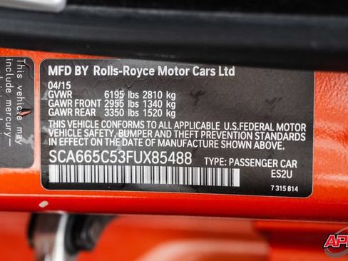 Used 2015 Rolls-Royce Wraith RWD image 78