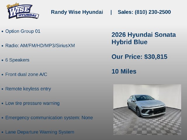 New 2026 Hyundai Sonata Blue FWD image 5