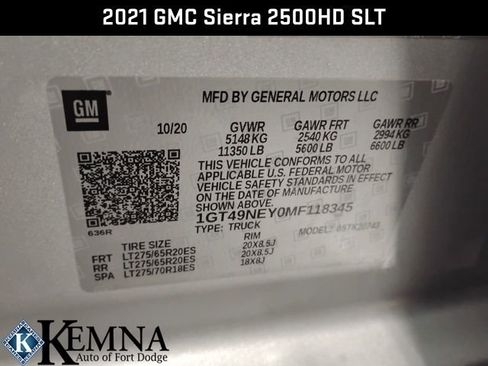 Used 2021 GMC Sierra 2500 SLT w/ SLT Premium Package image 34