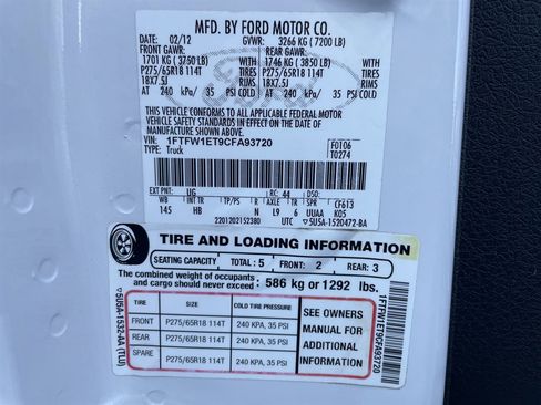 Used 2012 Ford F150 Lariat w/ Lariat Chrome Pkg image 29