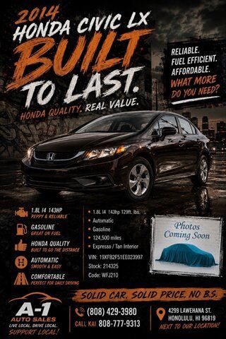 Used 2014 Honda Civic LX image 1
