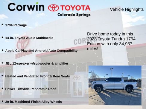 Used 2023 Toyota Tundra 1794 Edition image 7
