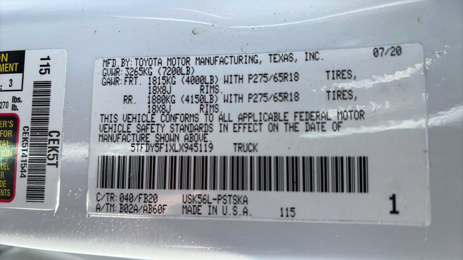 Used 2020 Toyota Tundra SR5 w/ TRD Off-Road Package AWD/4WD image 15