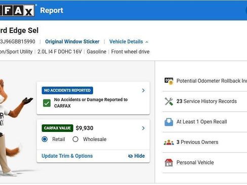 Used 2016 Ford Edge SEL w/ Equipment Group 201A FWD image 3