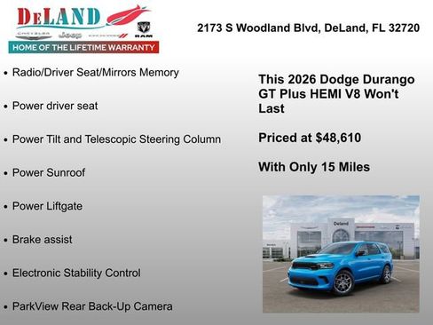 New 2026 Dodge Durango GT image 30