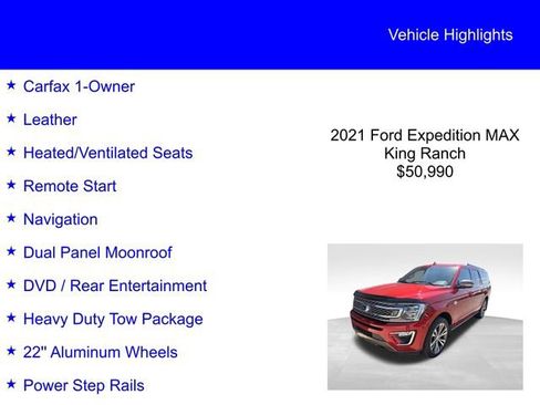 Used 2021 Ford Expedition Max King Ranch image 2