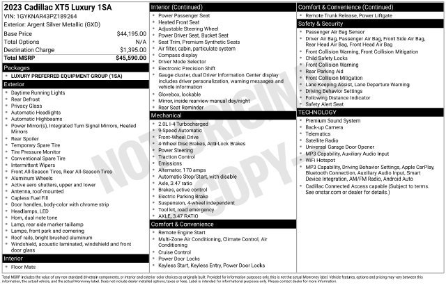 Certified 2023 Cadillac XT5 Luxury FWD image 8