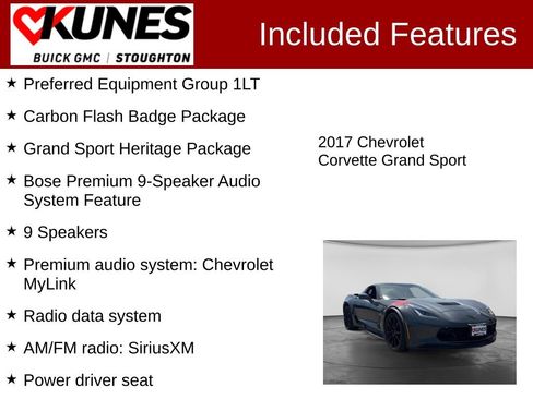 Used 2017 Chevrolet Corvette Grand Sport w/ Grand Sport Heritage Package RWD image 3