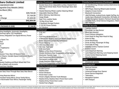 Used 2025 Subaru Outback Limited w/ Popular Package #2 image 27