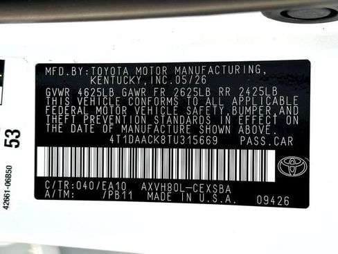New 2026 Toyota Camry SE FWD image 25